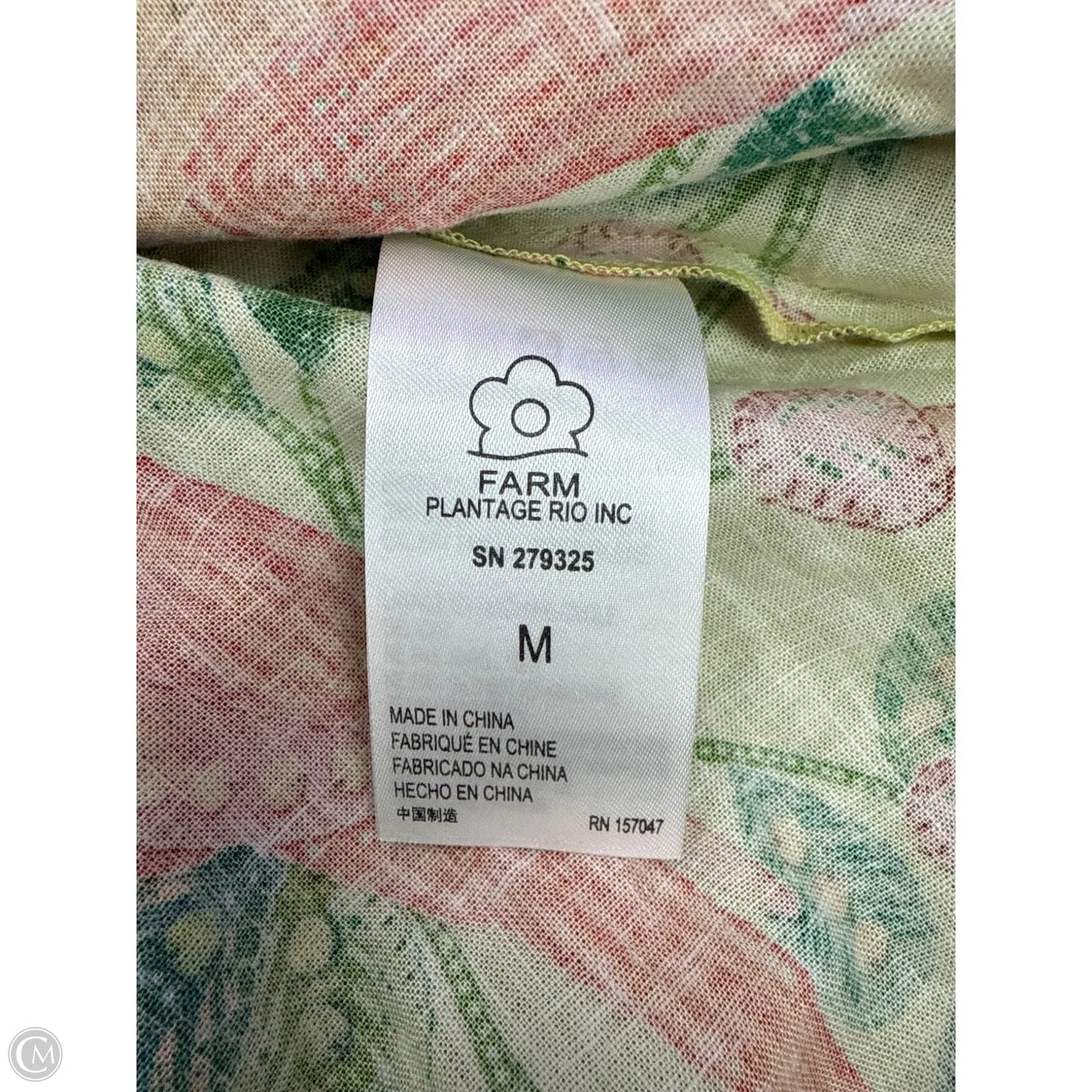 Dress Casual Midi By Farm Rio In Green & Pink, Size: M