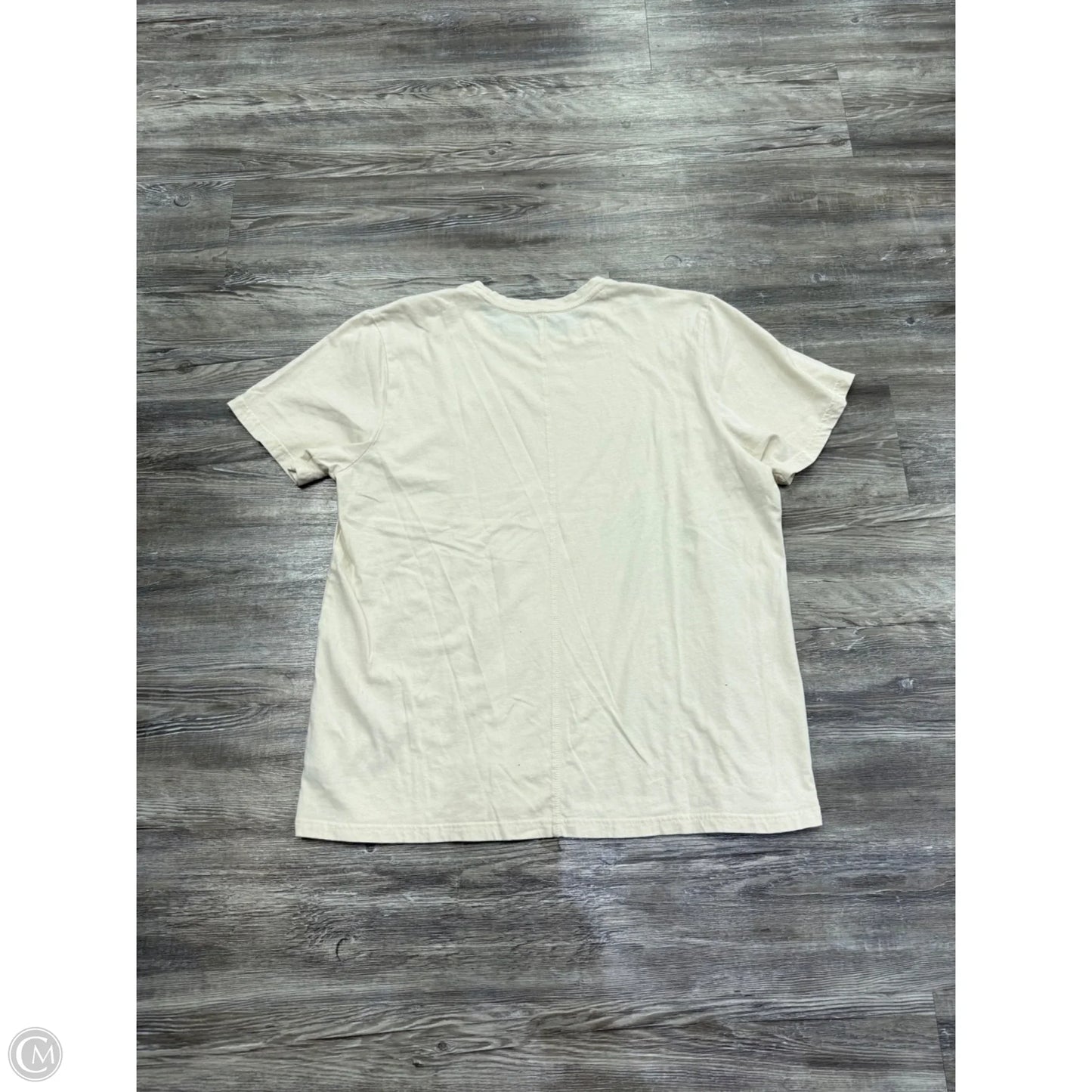 Top Short Sleeve By Abercrombie And Fitch In Tan, Size: Xl