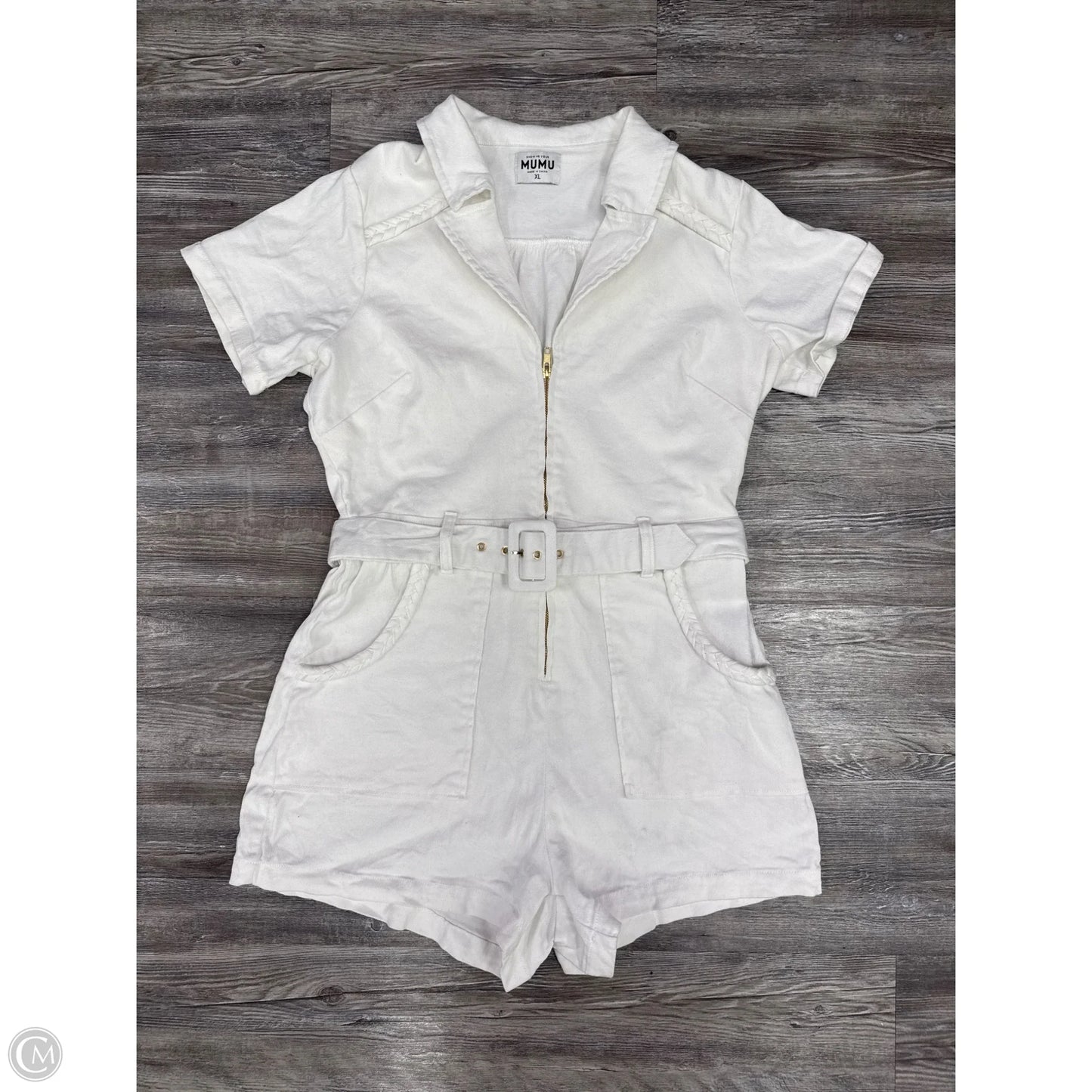 Romper By Mumu In White, Size: Xl