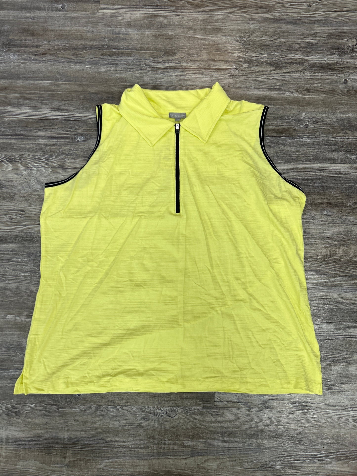 Top Sleeveless By Talbots In Yellow, Size: 2x