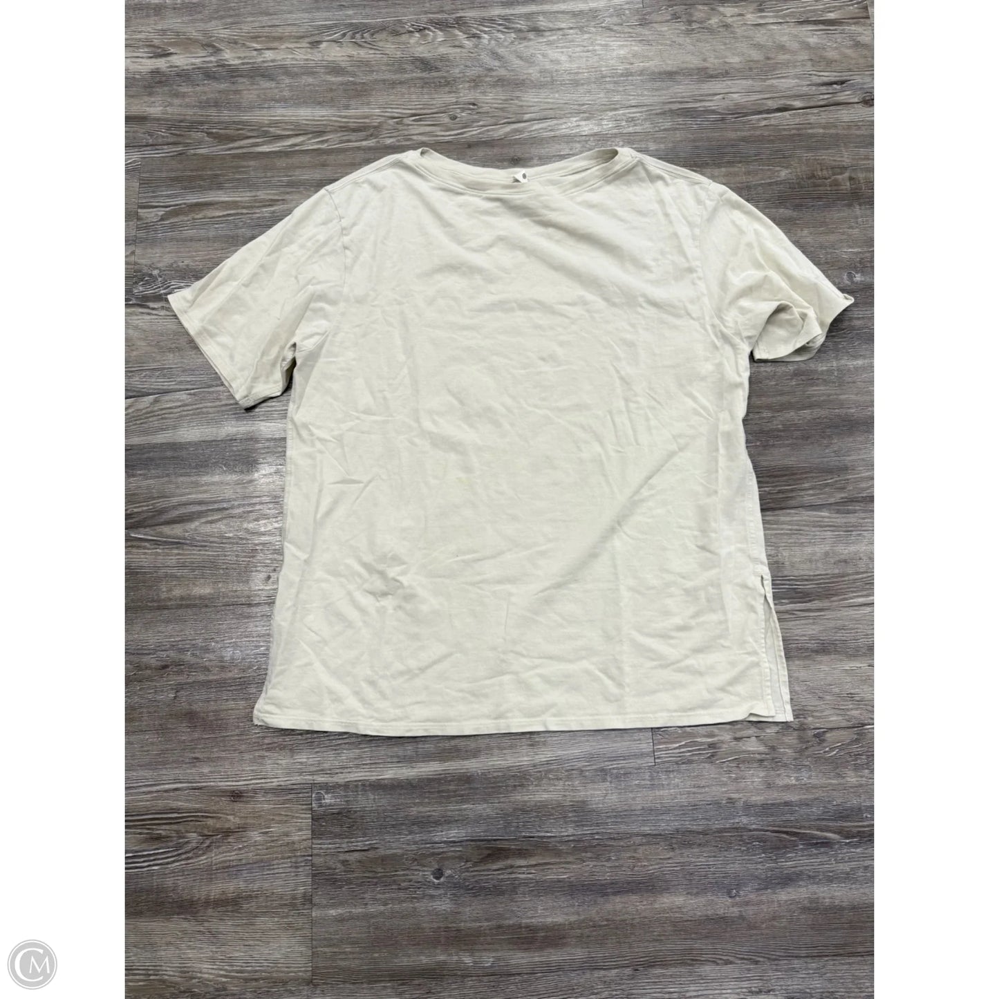 Athletic Top Short Sleeve By Lululemon In Beige, Size: 8