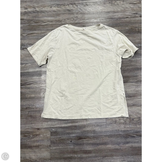 Athletic Top Short Sleeve By Lululemon In Beige, Size: 8