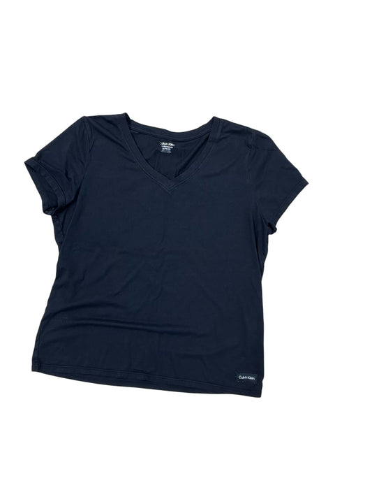 Top Ss By Calvin Klein In Black, Size:Xl