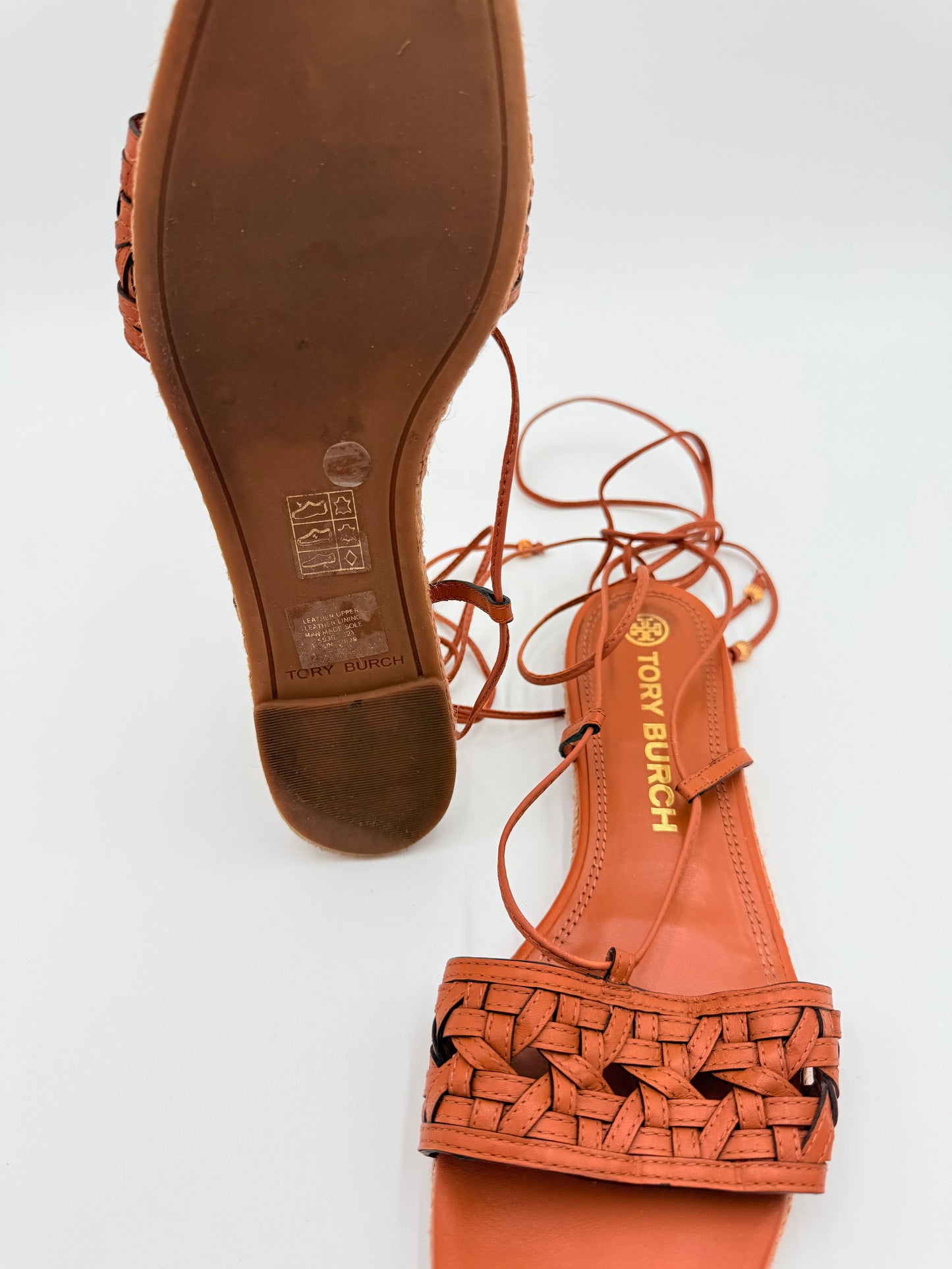 Sandals Designer By Tory Burch In Tan, Size:8.5