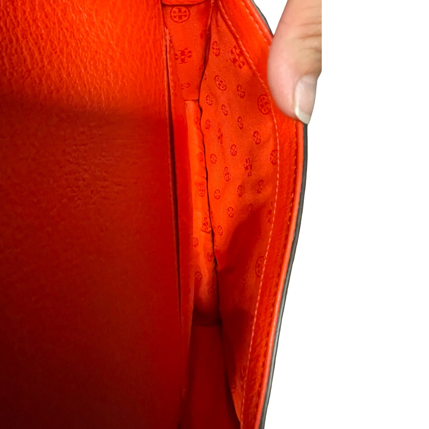 Handbag Designer By Tory Burch In Red, Size:Small (8.25”Lx5.25”Hx1.5”W)