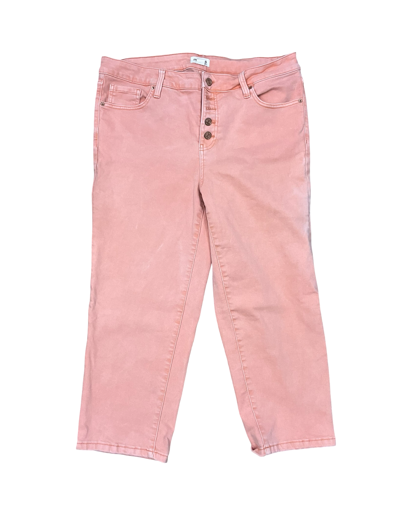Jeans Cropped By Maurices In Peach, Size:16