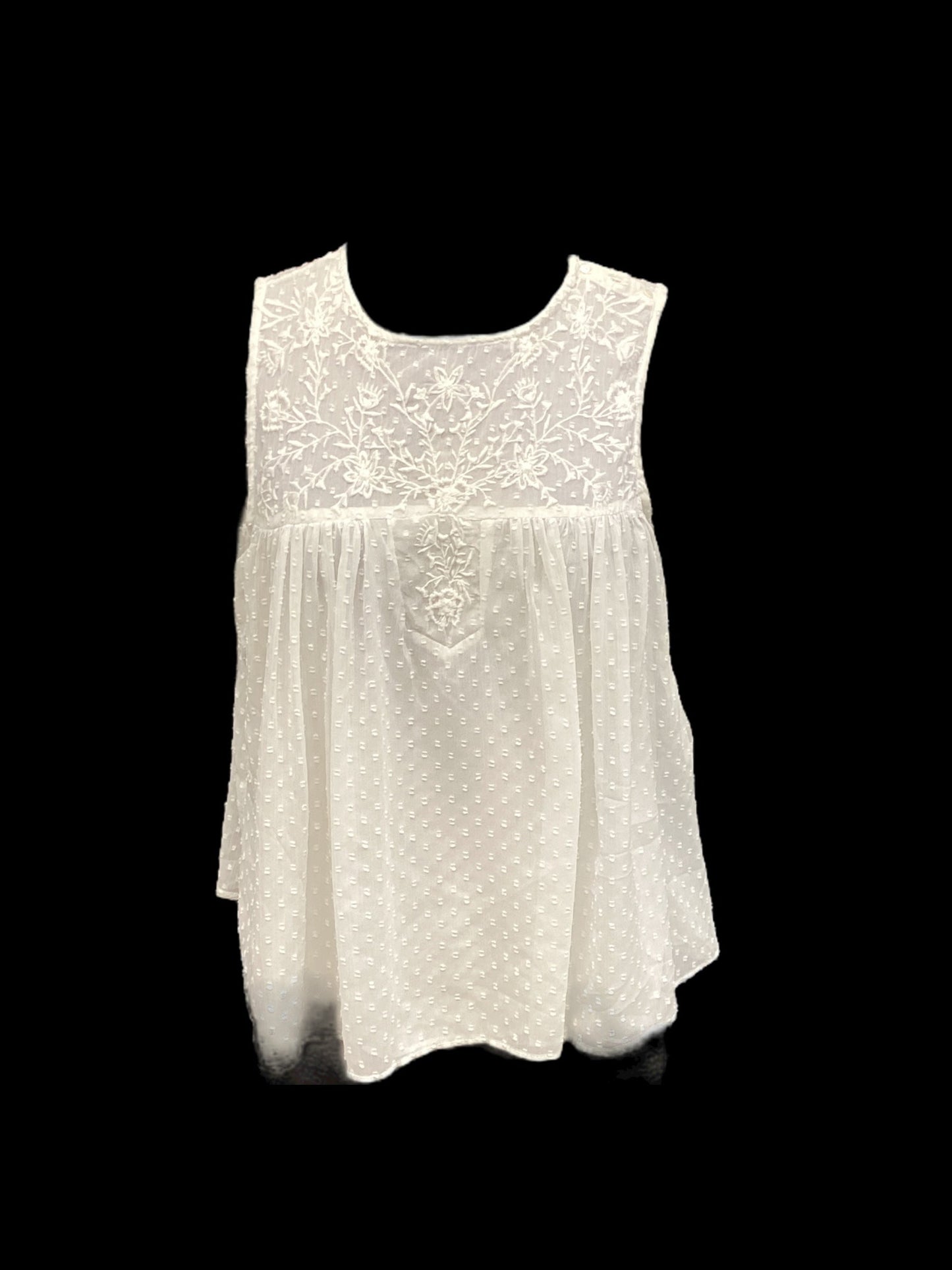 Top Sleeveless By Zara In White, Size: Xs