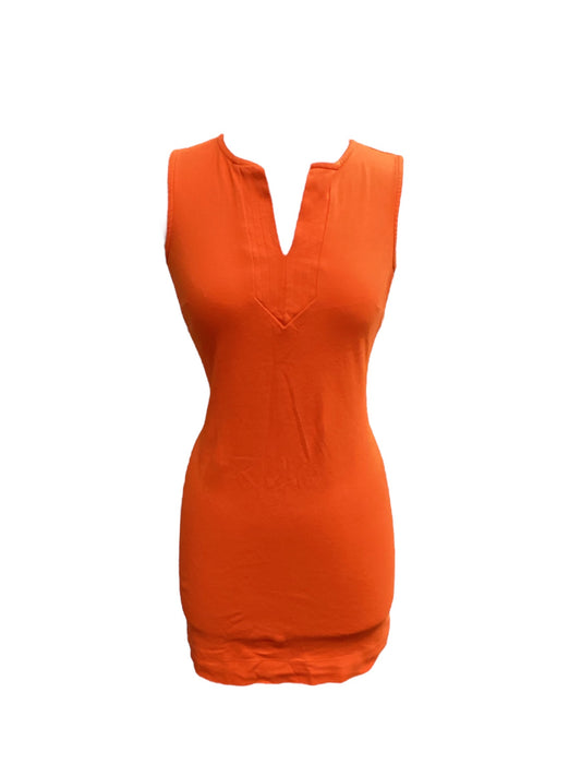 Orange Dress Casual Short New York And Co, Size Xs