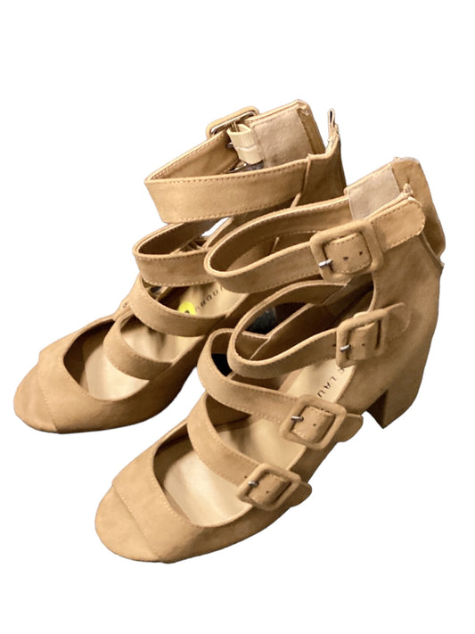 Tan Shoes Heels Block Chinese Laundry, Size 9