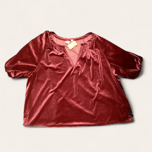 Top 3/4 Sleeve By Gap In Red, Size: 2x