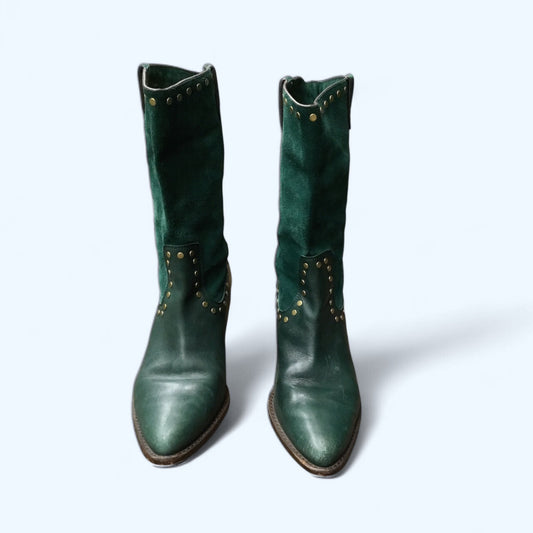 Boots Designer By Coach In Green, Size: 8.5