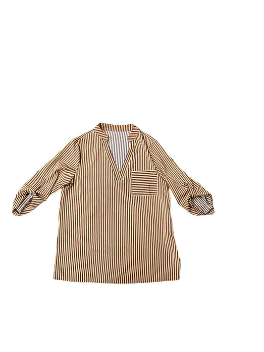 Top Long Sleeve By Shein In Striped Pattern, Size: S