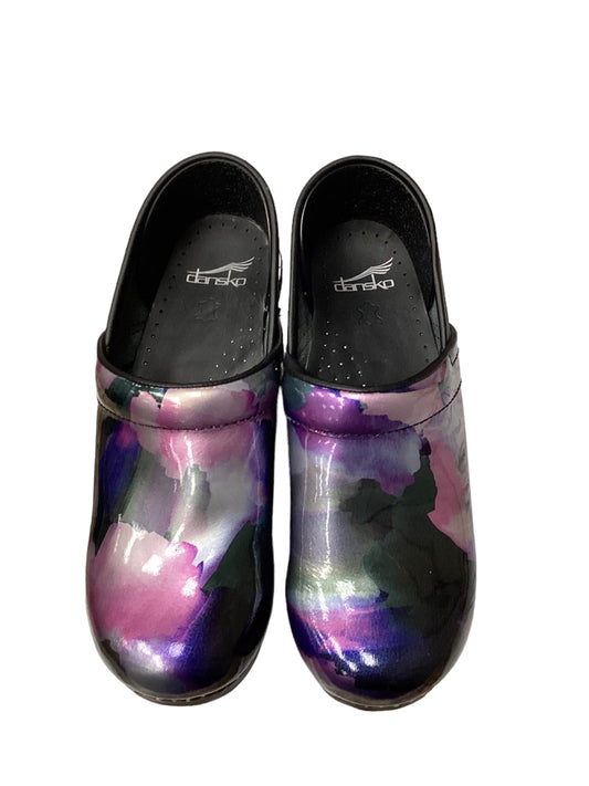 Purple & Silver Shoes Flats Dansko, Size 8.5