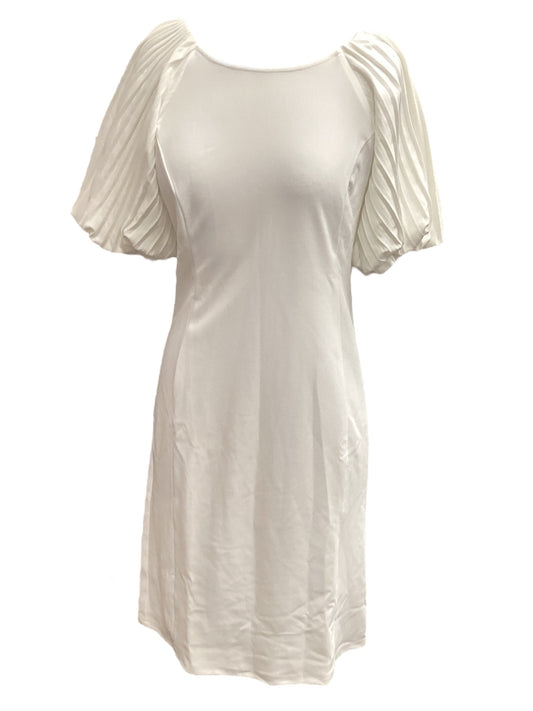 White Dress Casual Midi Nina Leonard, Size M