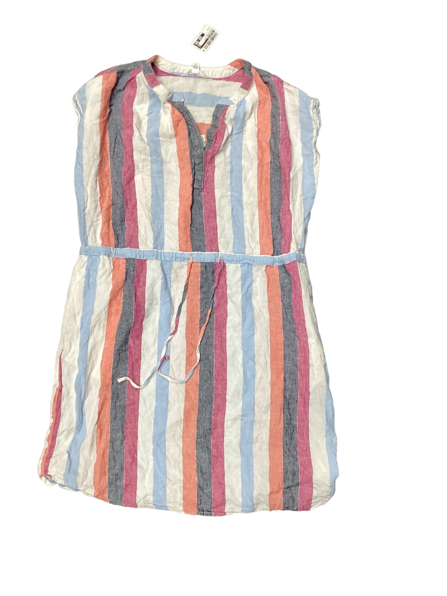 Striped Pattern Dress Casual Short Time And Tru, Size M