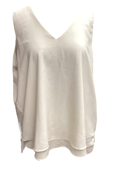 Cream Top Sleeveless Ann Taylor, Size Xl