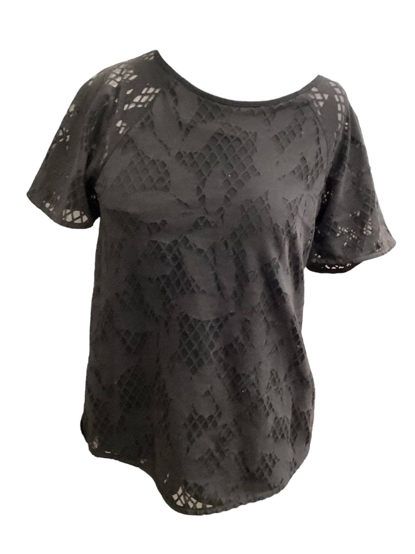 Black Top Short Sleeve Ann Taylor, Size Xs