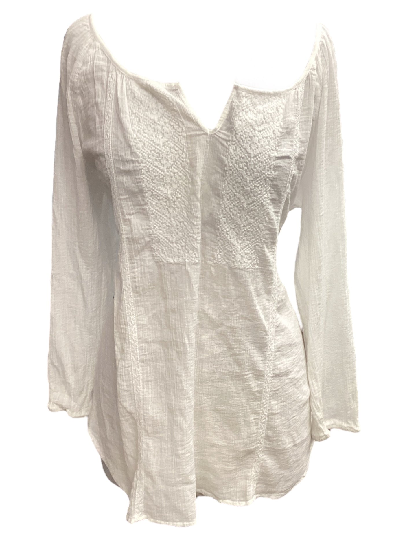 White Top 3/4 Sleeve Lauren By Ralph Lauren, Size Xl