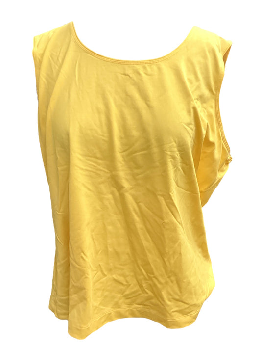 Yellow Top Sleeveless Laura Ashley, Size Xl