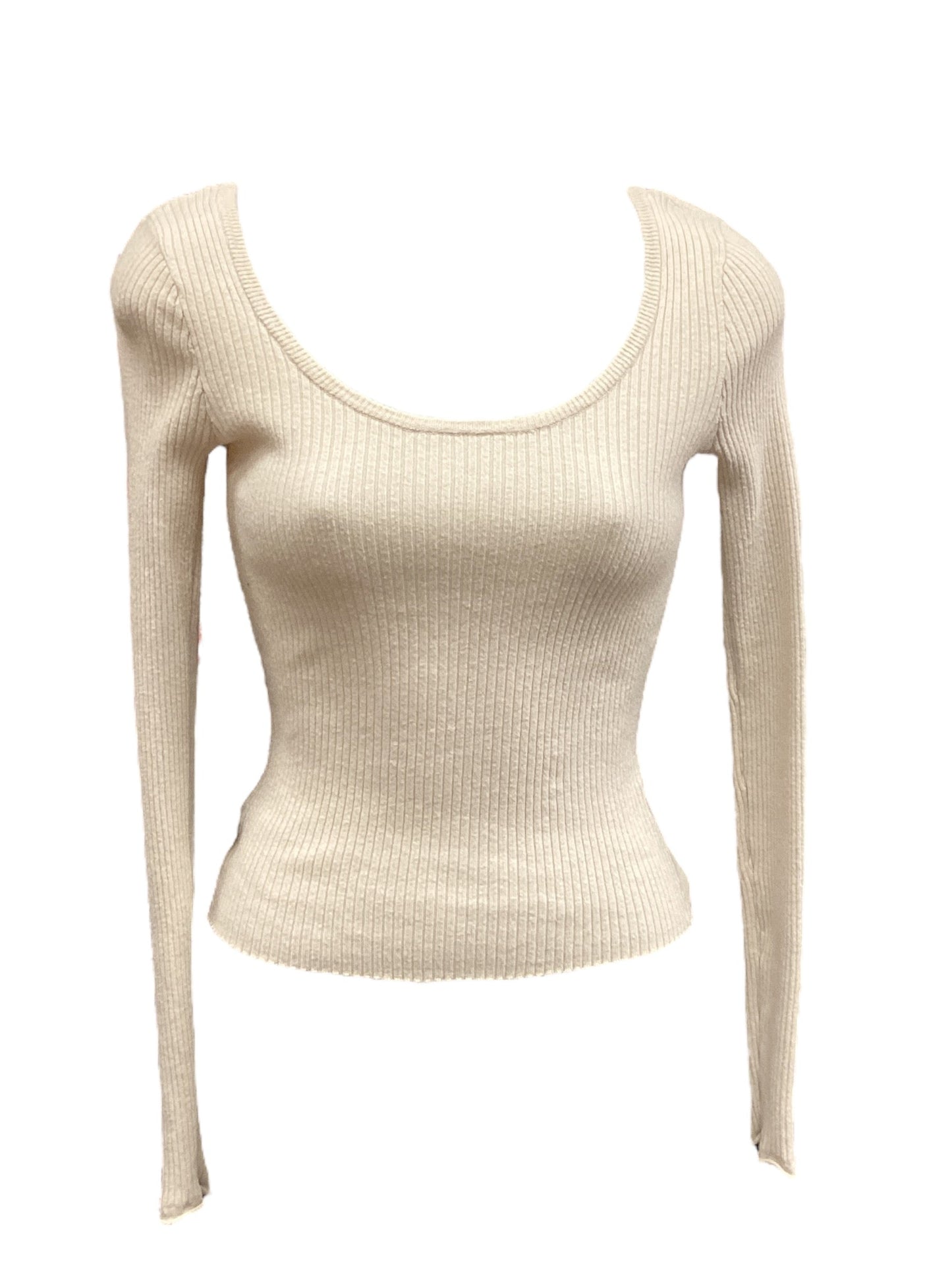 Top Long Sleeve By Universal Thread In Beige, Size: Xs