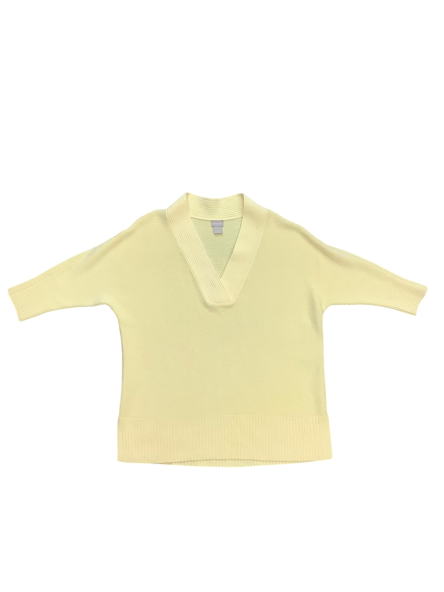 Sweater By Chicos In Yellow, Size: M