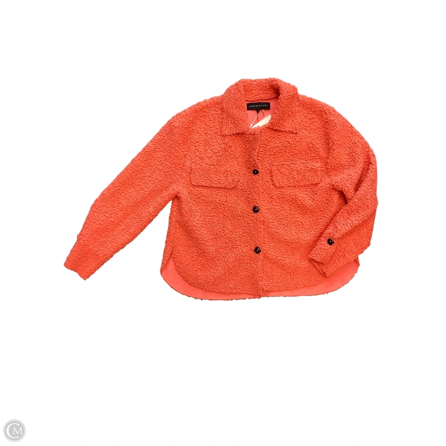 Coat Faux Fur & Sherpa By Endless Rose In Orange, Size: S