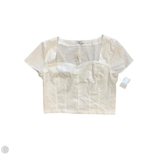 Top Short Sleeve By Madewell In White, Size: 6