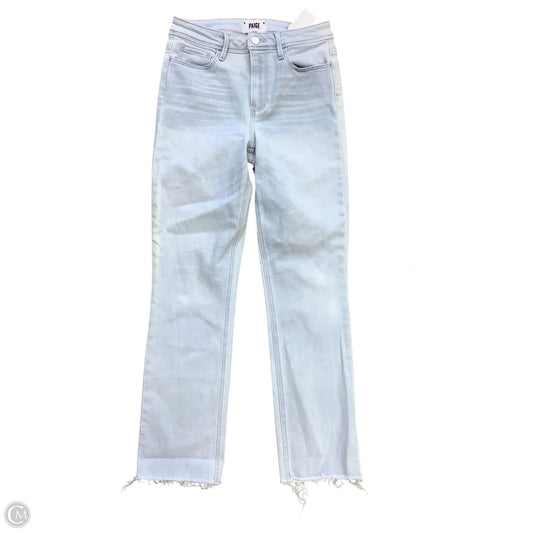 Jeans Straight By Paige In Blue, Size: 4(26)