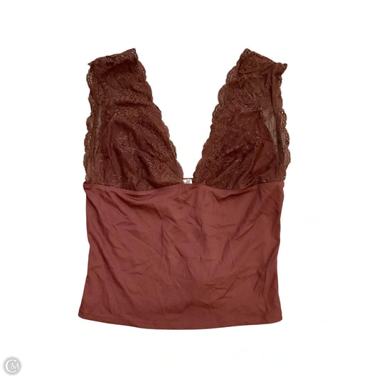 Top Sleeveless By Free People In Brown, Size: L