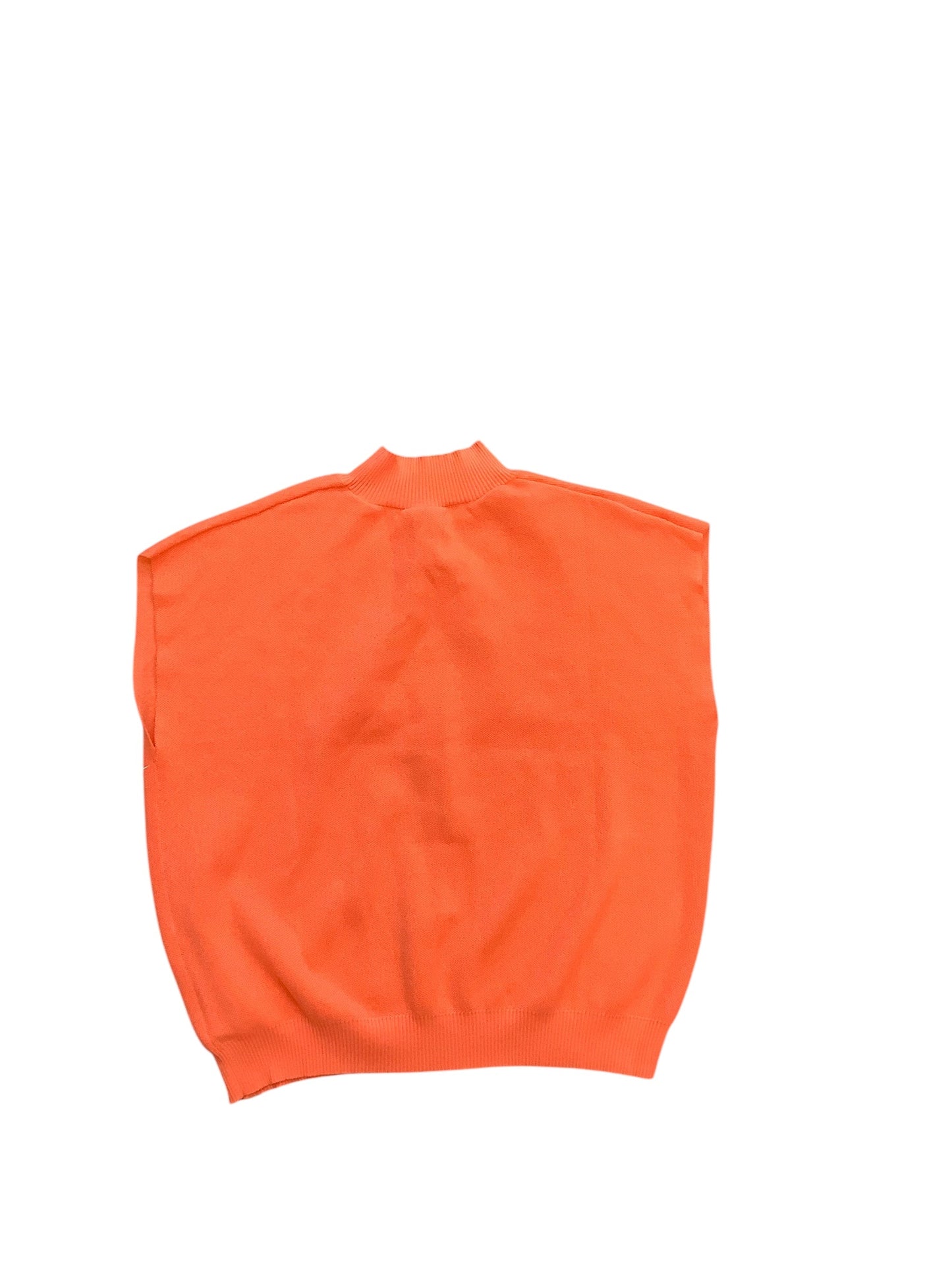 Top Short Sleeve Basic By Shein In Orange, Size: L