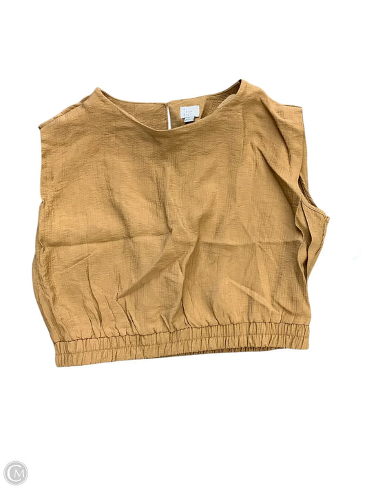 Top Sleeveless Basic By A New Day In Brown, Size: L