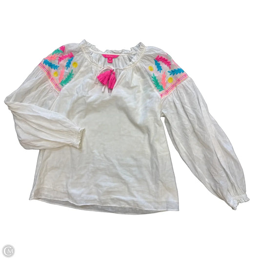 Top Long Sleeve Designer By Lilly Pulitzer In White, Size: M
