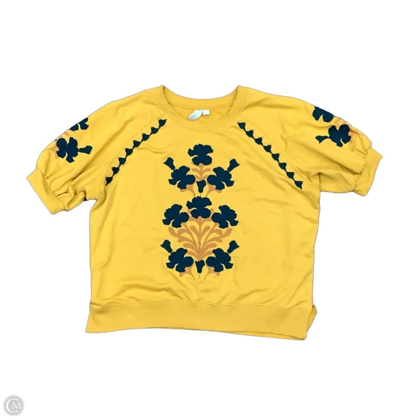 Top Short Sleeve By Cato In Yellow, Size: L