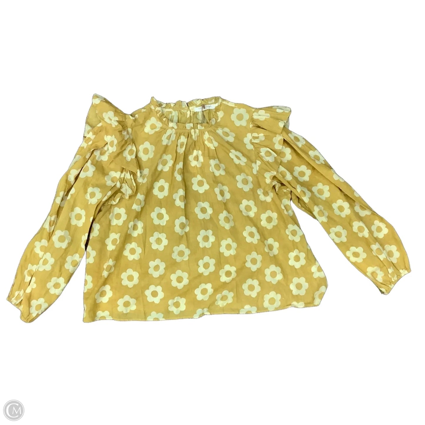 Top Long Sleeve By Clothes Mentor In Yellow, Size: Xl