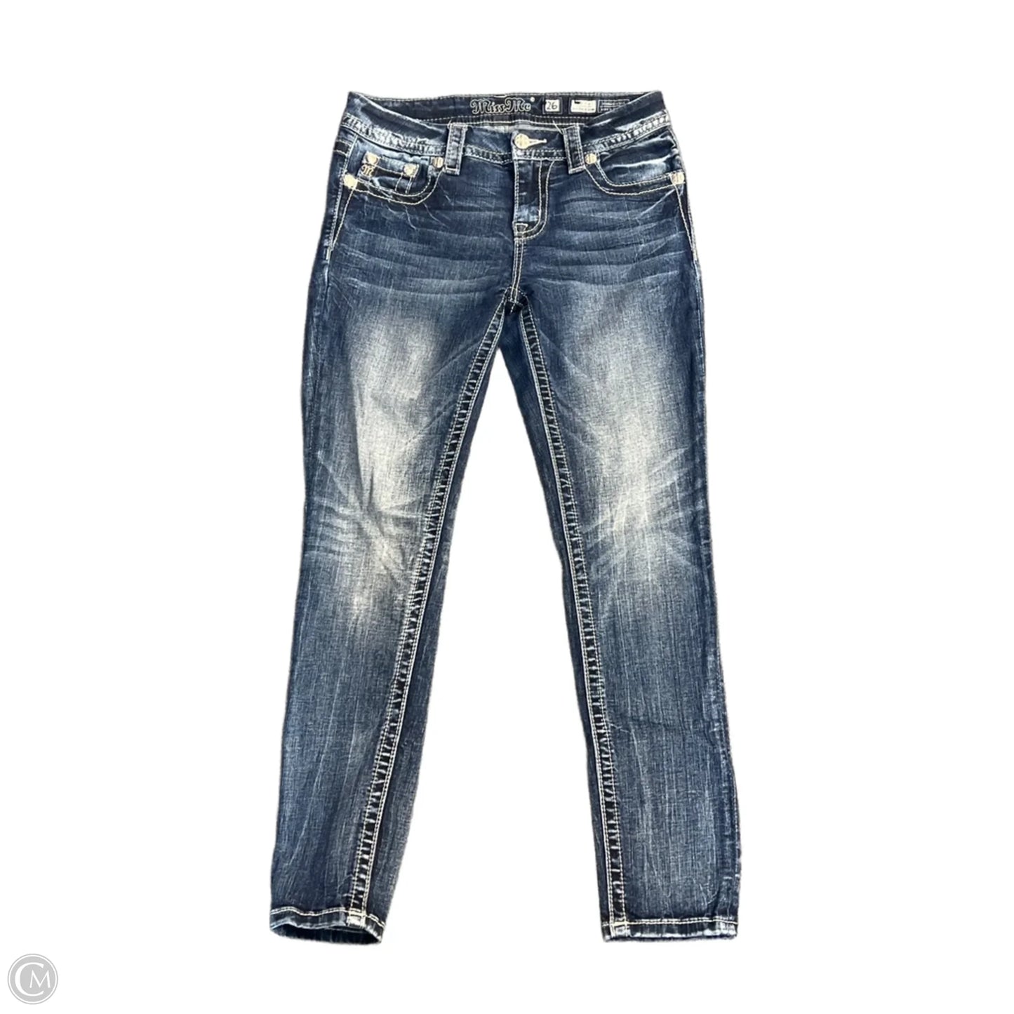 Jeans Skinny By Miss Me In Blue Denim, Size: 2