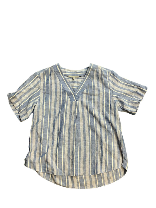 Striped Pattern Top Short Sleeve Daniel Rainn, Size M