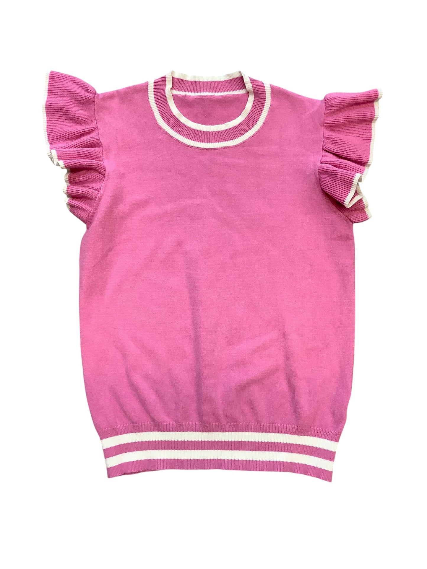 Sweater Short Sleeve By Clothes Mentor In Pink, Size: L