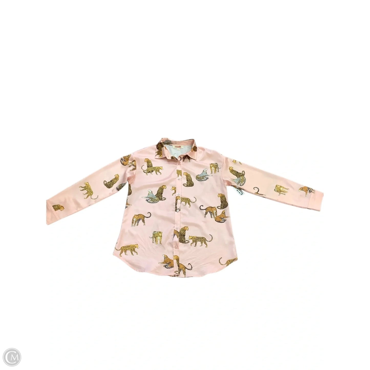 Blouse Long Sleeve By Mazik In Pink, Size: S
