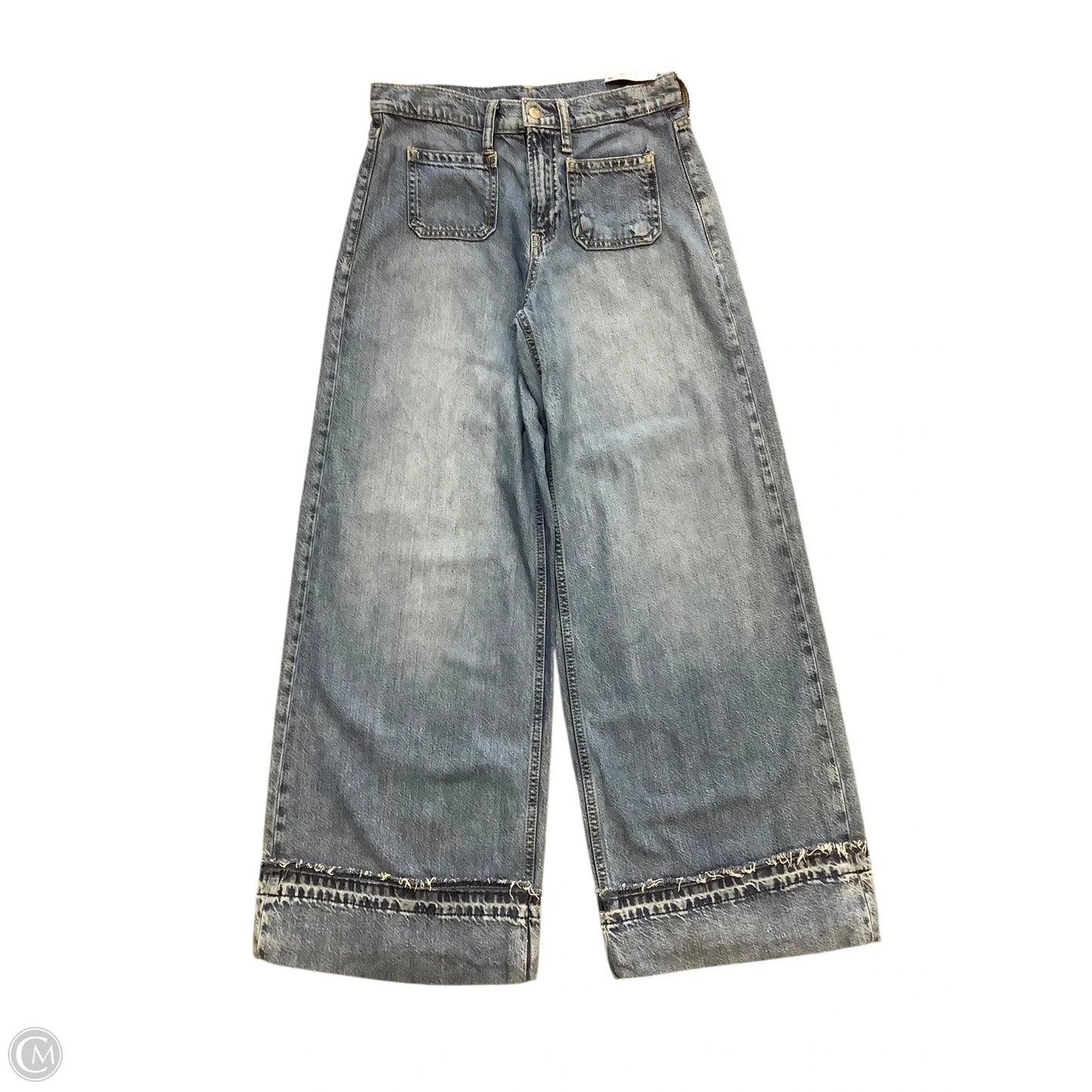 Jeans Wide Leg By Gap In Blue Denim, Size: 2L