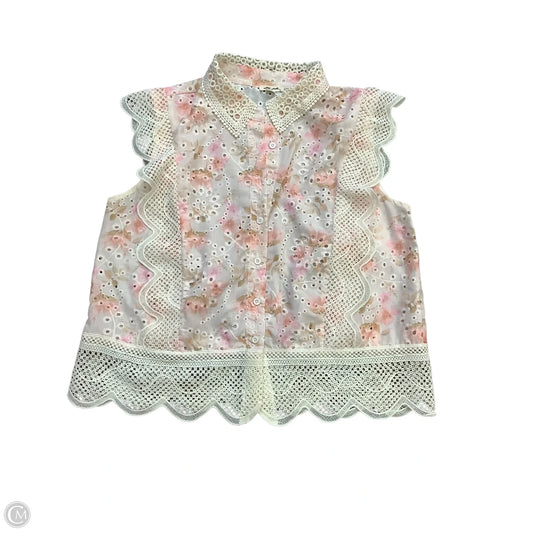 Blouse Sleeveless By Ultra Pink In Pink, Size: L