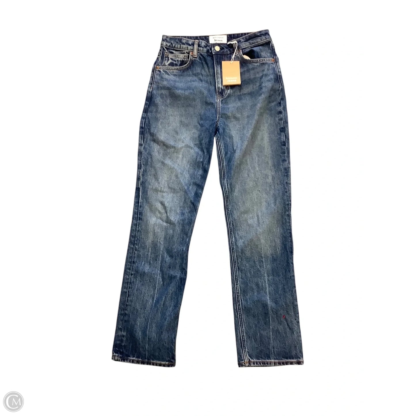 Jeans Straight By Reformation In Blue Denim, Size: 8 (29)