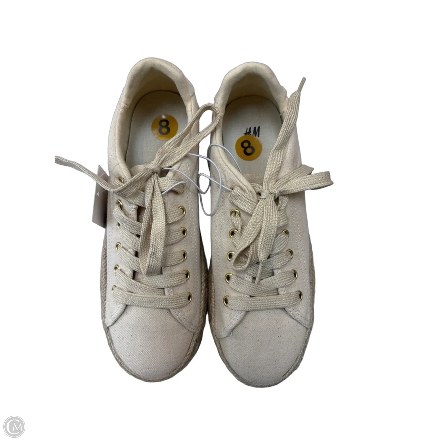 Shoes Sneakers By H&m In Cream, Size: 8