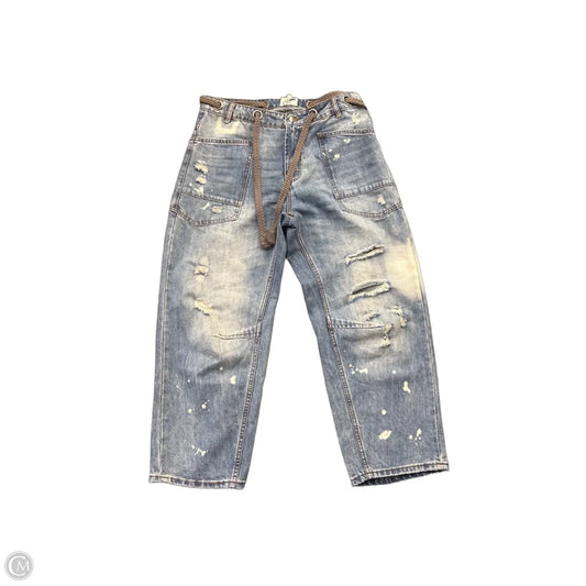 Jeans Wide Leg By Oli & Hali In Blue Denim, Size: L