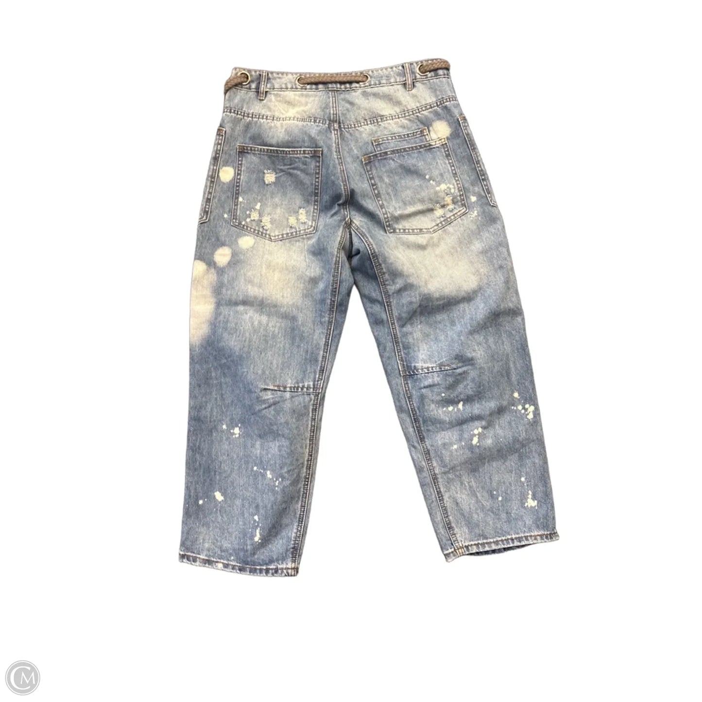Jeans Wide Leg By Oli & Hali In Blue Denim, Size: L
