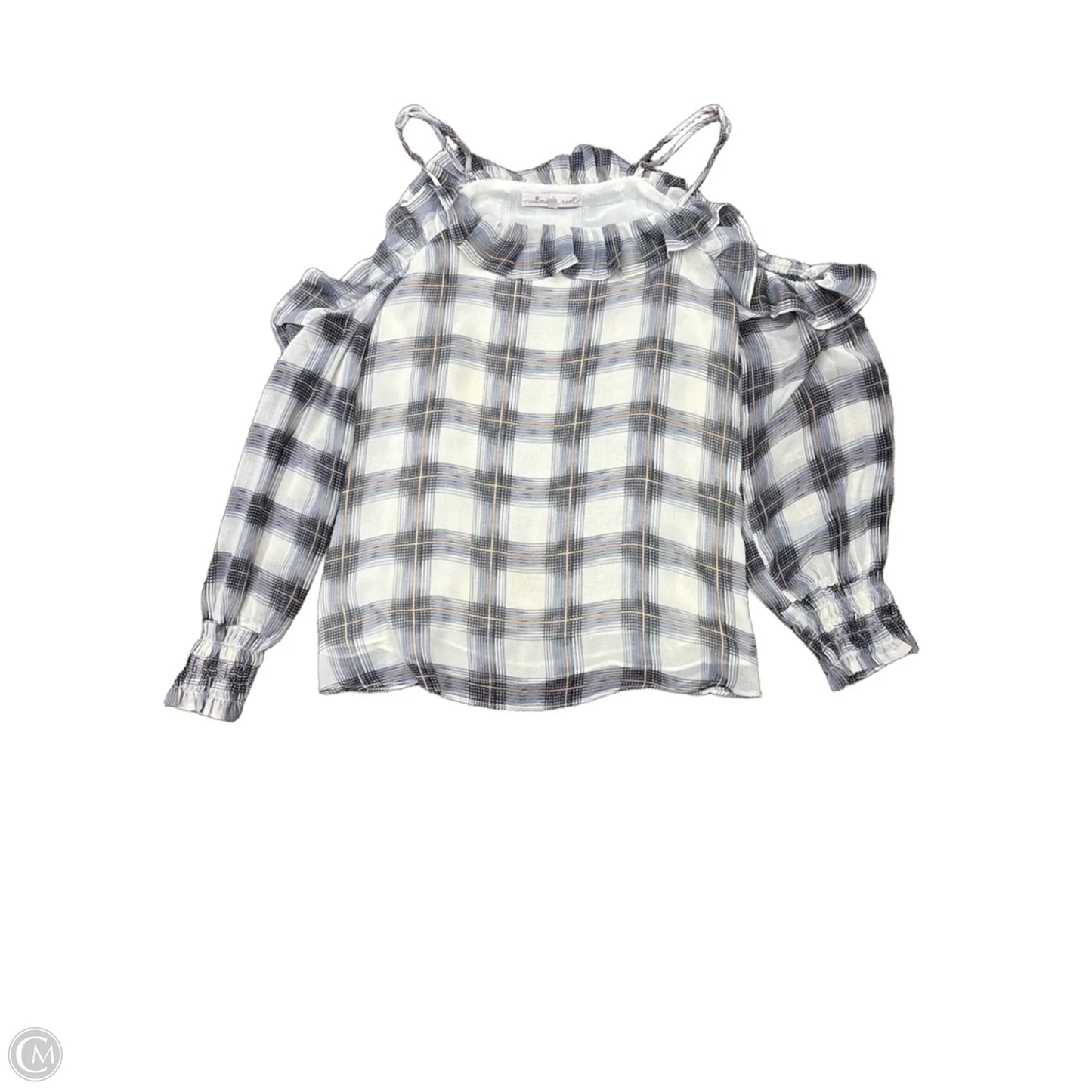 Top Long Sleeve By Willow & Root In Plaid Pattern, Size: S