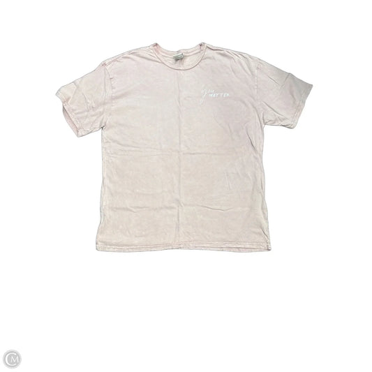 Top Short Sleeve Basic By Oat In Pink, Size: Xl