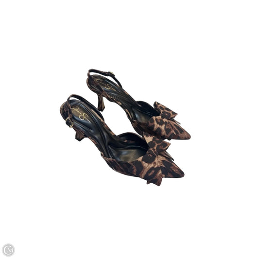 Shoes Heels Kitten By Jessica Simpson In Animal Print, Size: 8