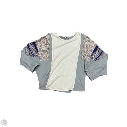 Top Long Sleeve By Easel In Tan, Size: M