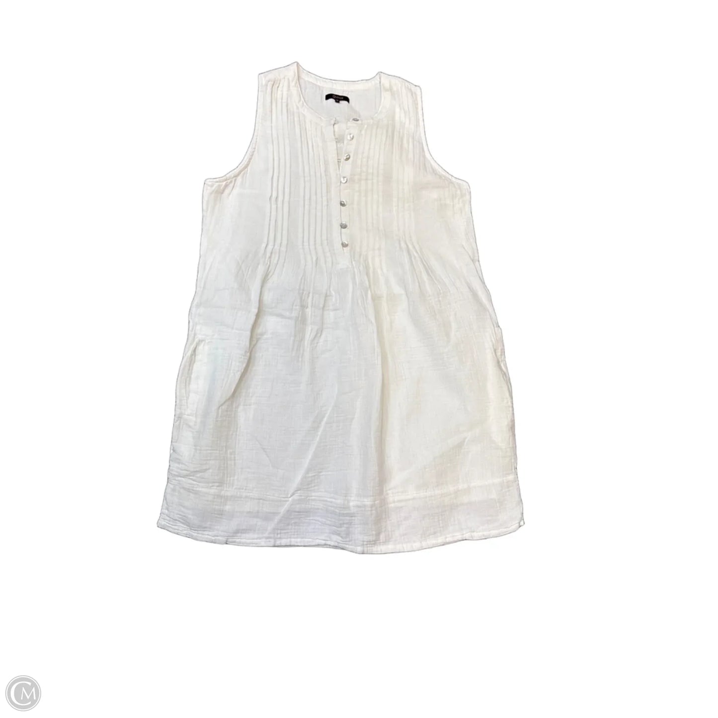 Dress Casual Short By Quince In Red & White, Size: M