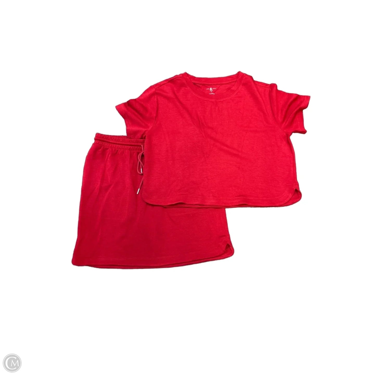 Skirt Set 2pc By Lou And Grey In Red & White, Size: M